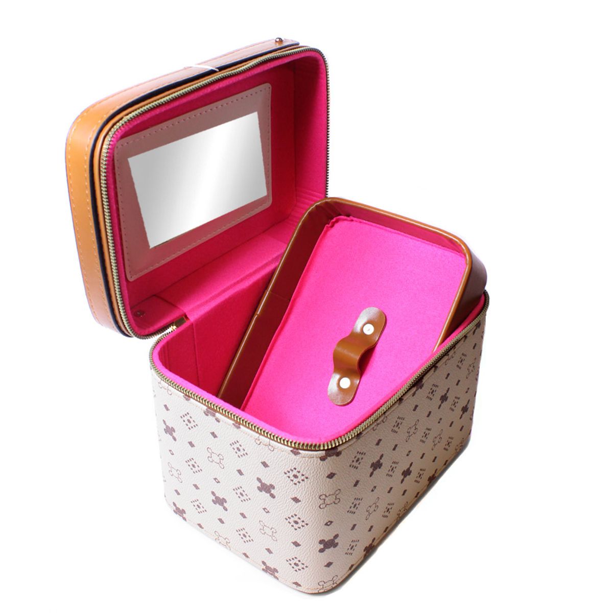 COSMETICAVAL - Maletín cosmetiquero para maquillaje eco cuero CVL