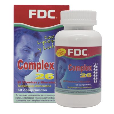 Imagen 2 del producto MULTIVITAMINICO - COMPLEX 26 X 60 COMPRIMIDOS - CON VITAMINA C Y ZINC