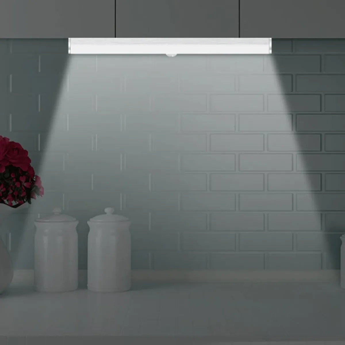 NEWO - Barra Luz led emergencia recargable con sensor de movimiento 50 cms