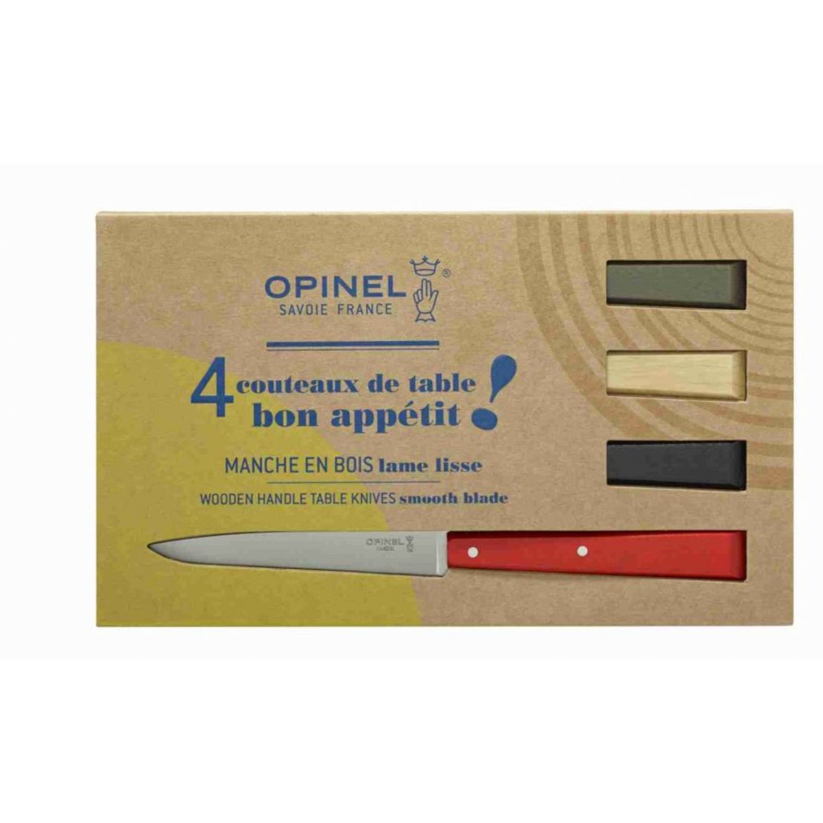 OPINEL - Cuchillos Opinel N°125 Mesa Loft - 4 unidades OPINEL