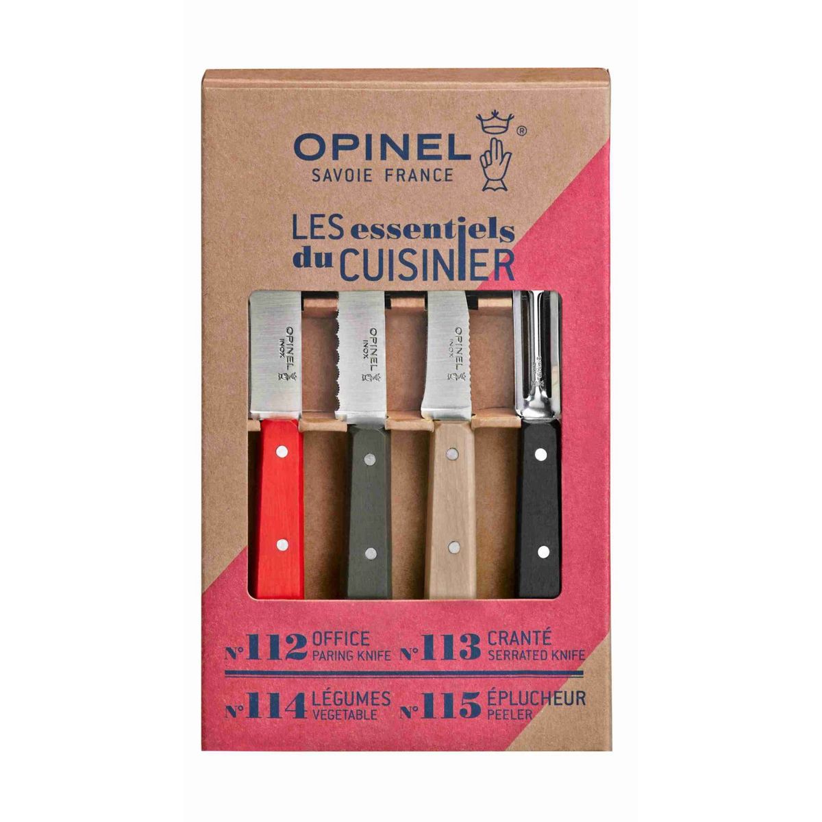 OPINEL - Cuchillos Opinel N°112 Los escenciales Loft - 4 unidades OPINEL
