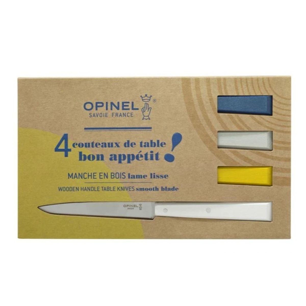 OPINEL - Cuchillos Opinel N°125 Mesa celeste - 4 unidades OPINEL