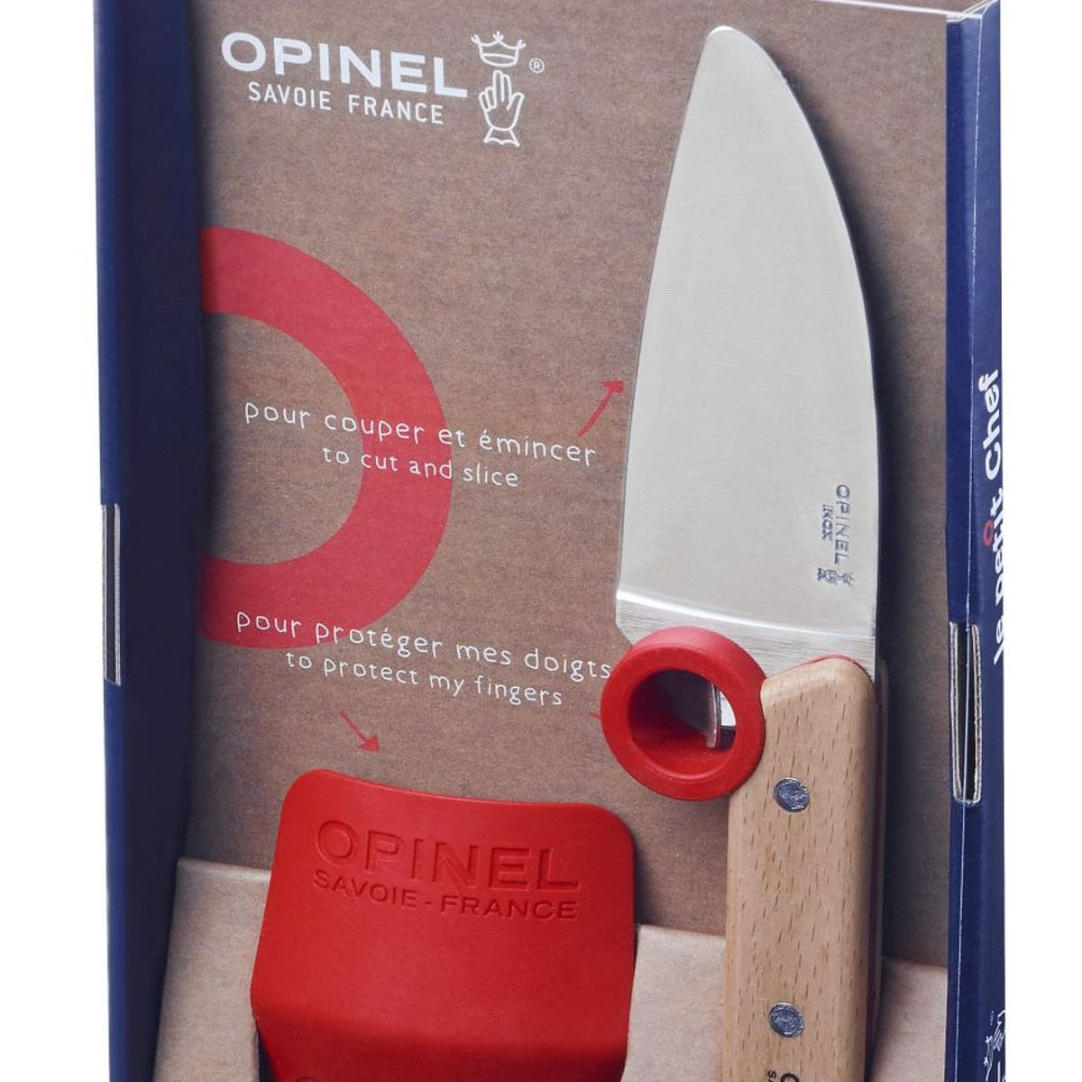 OPINEL - Cuchillo Opinel Chef con protector de dedos OPINEL