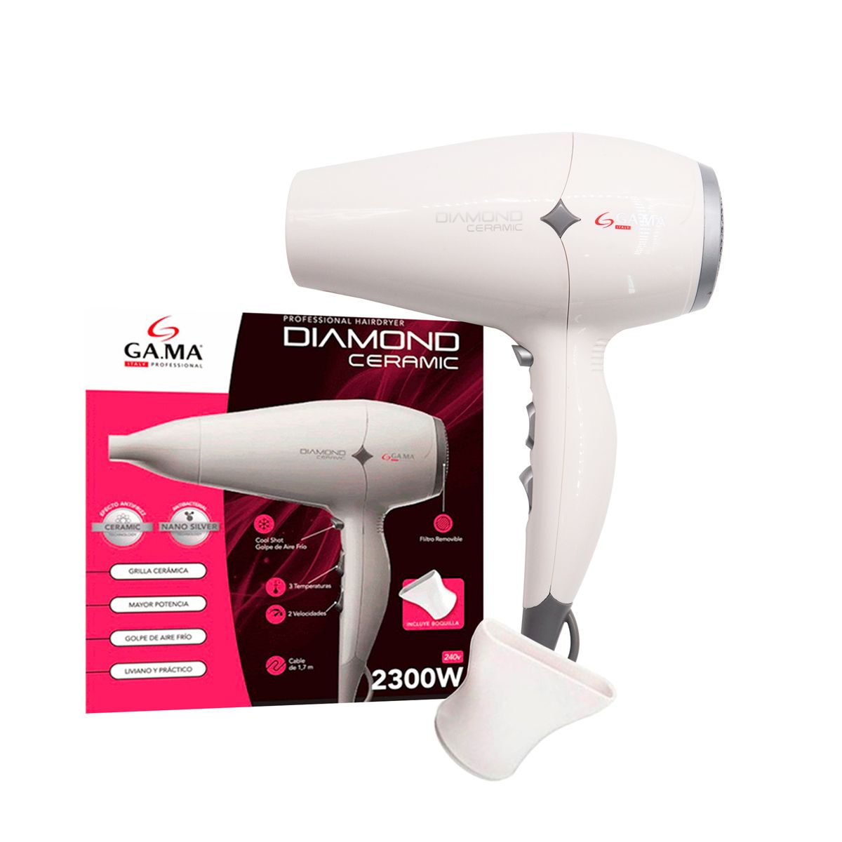 GAMA - Secador profesional pelo 2300W Gama + keratina Alfaparf