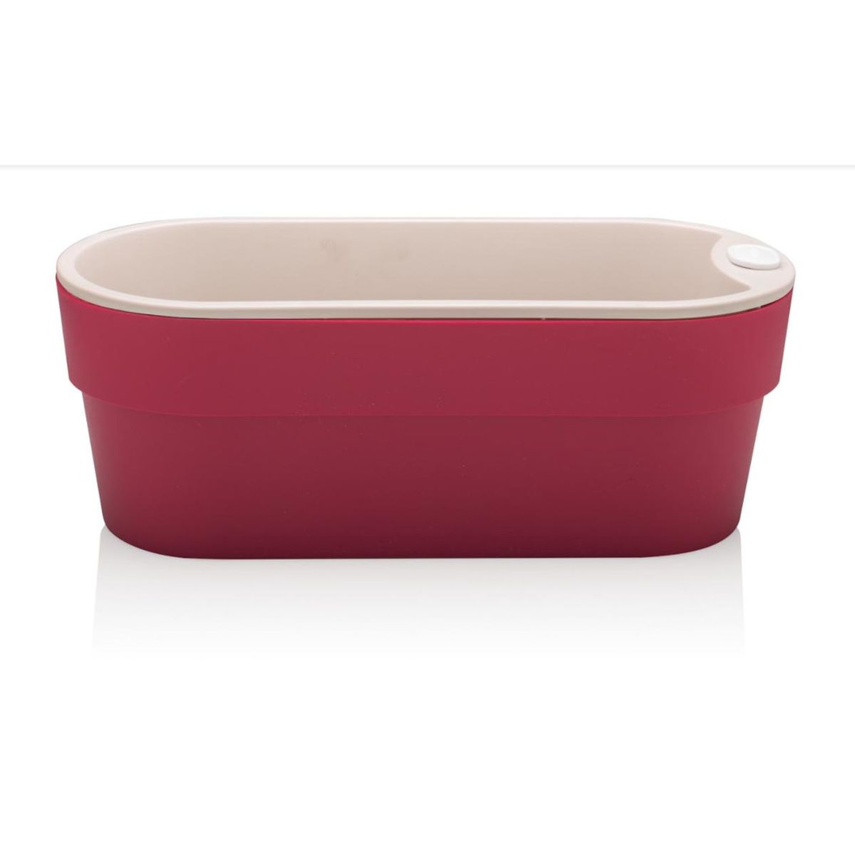 OU - Maceta Macetero huerta auto riego guinda 1,75 lt OU