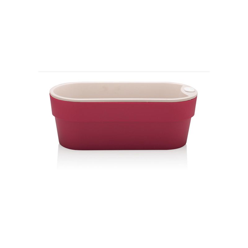 OU - Maceta Macetero huerta auto riego guinda 1,75 lt OU
