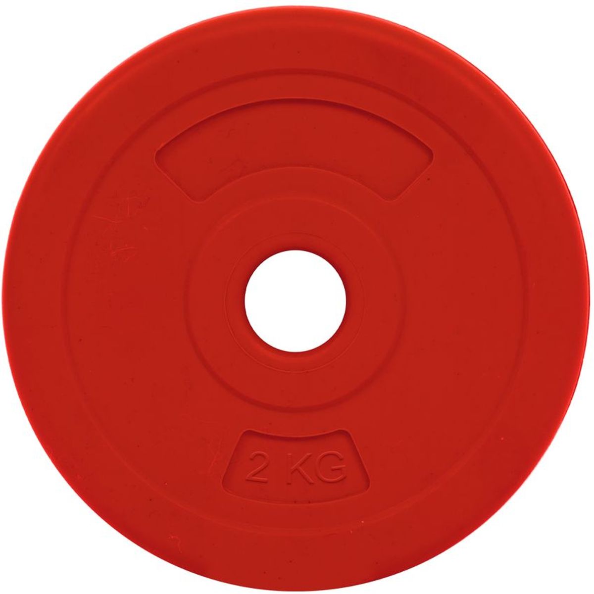 ATLETIS - Disco de Cemento 2 Kg para Barra PVC Rojo