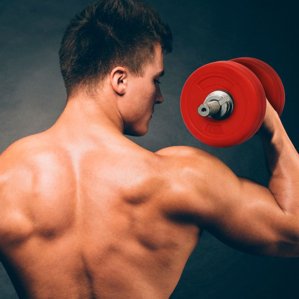 ATLETIS - Disco de Cemento 2 Kg para Barra PVC Rojo