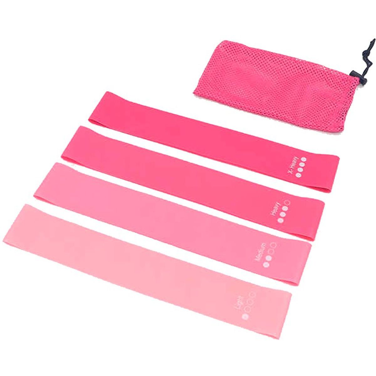 ATLETIS - Set de Bandas Elásticas de Entrenamiento Rosado