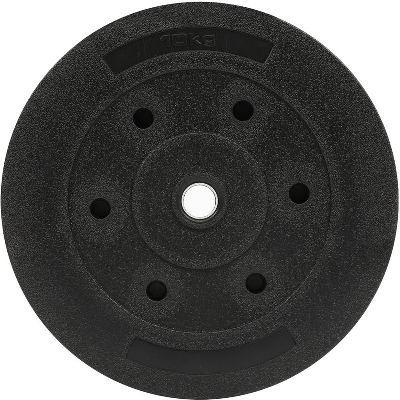 ATLETIS - Disco de Cemento 10 Kg para Barra PVC Negro