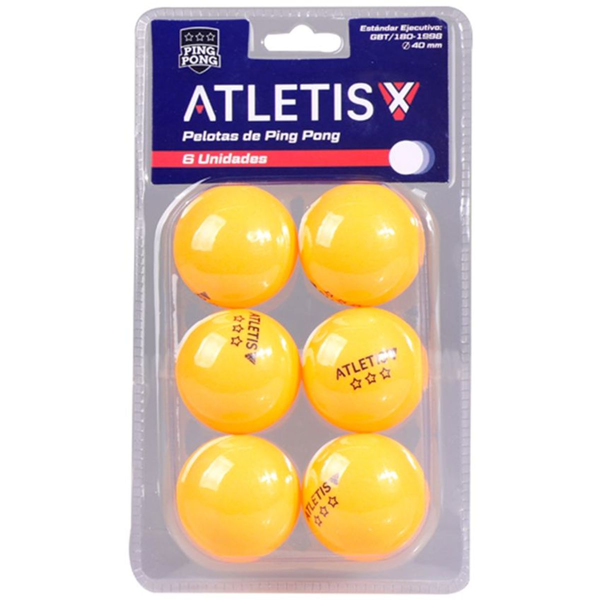 GENERICO - Set de 6 Pelotas de Ping Pong 3 Estrellas