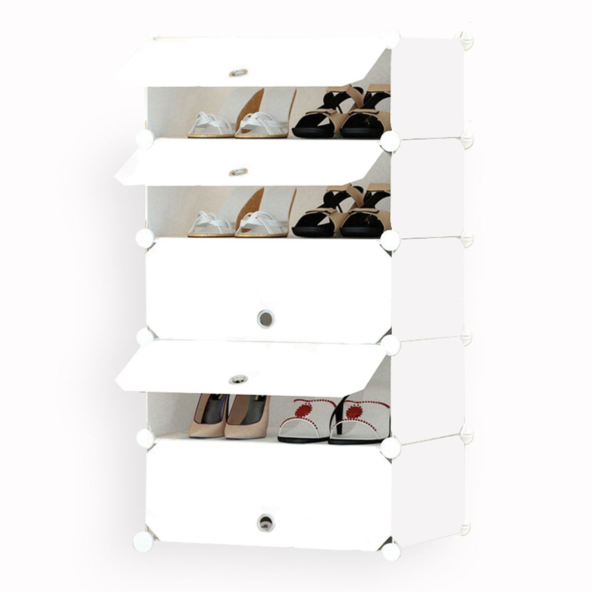 INSPIRACCI - CLOSET ZAPATERO 19x37x111 CM MODULAR BLANCO