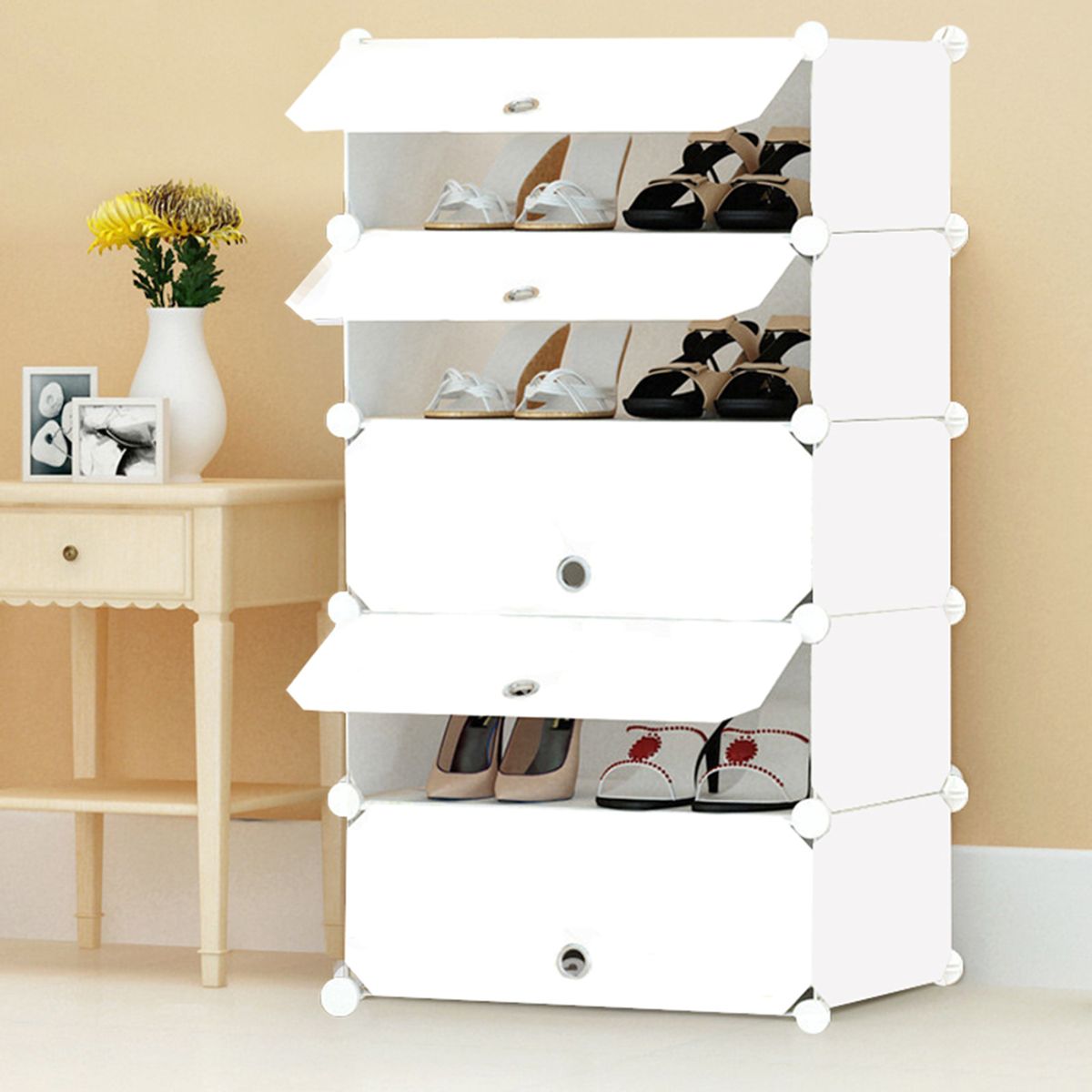 INSPIRACCI - CLOSET ZAPATERO 19x37x111 CM MODULAR BLANCO