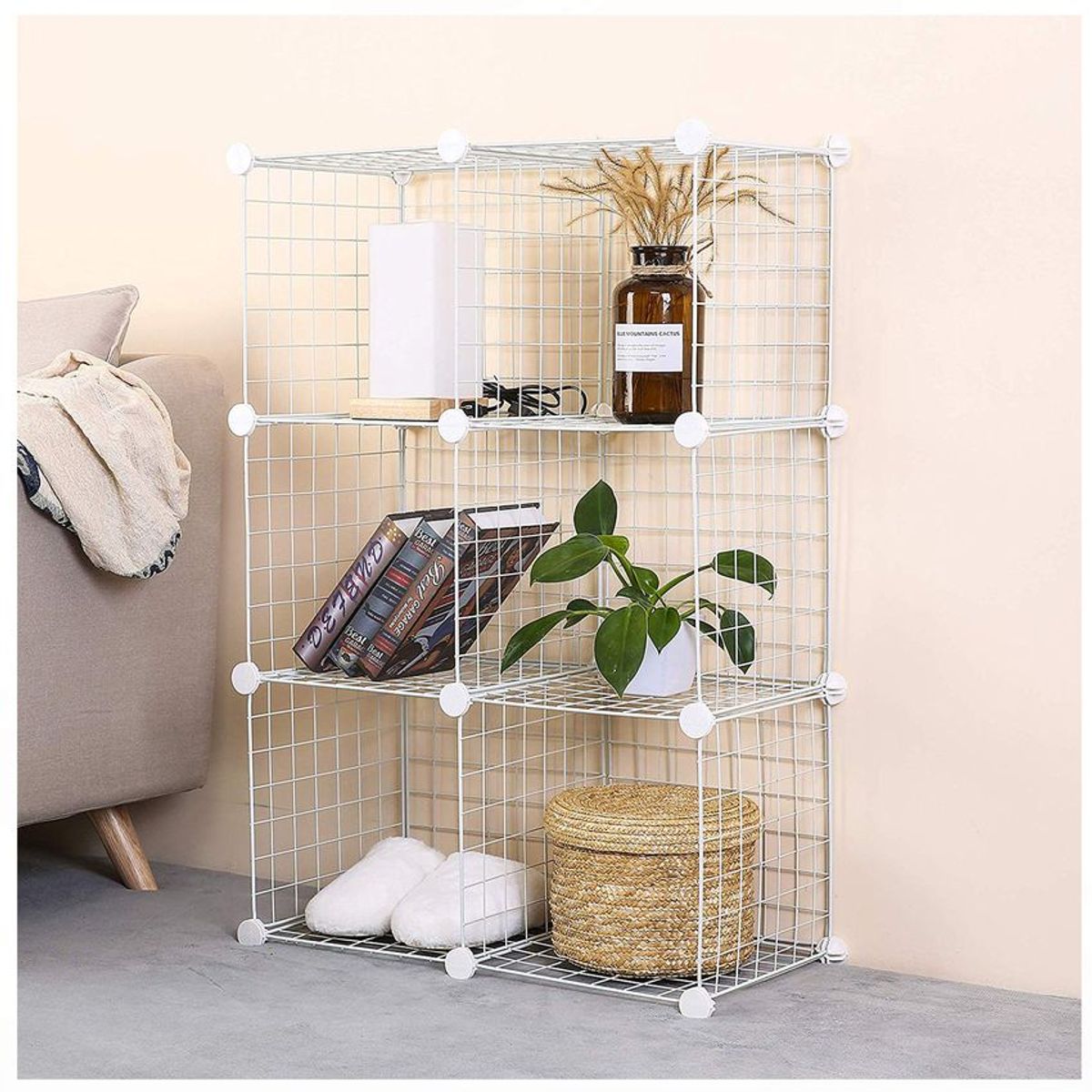 INSPIRACCI - Estante Metal 6 Cubos Blanco…