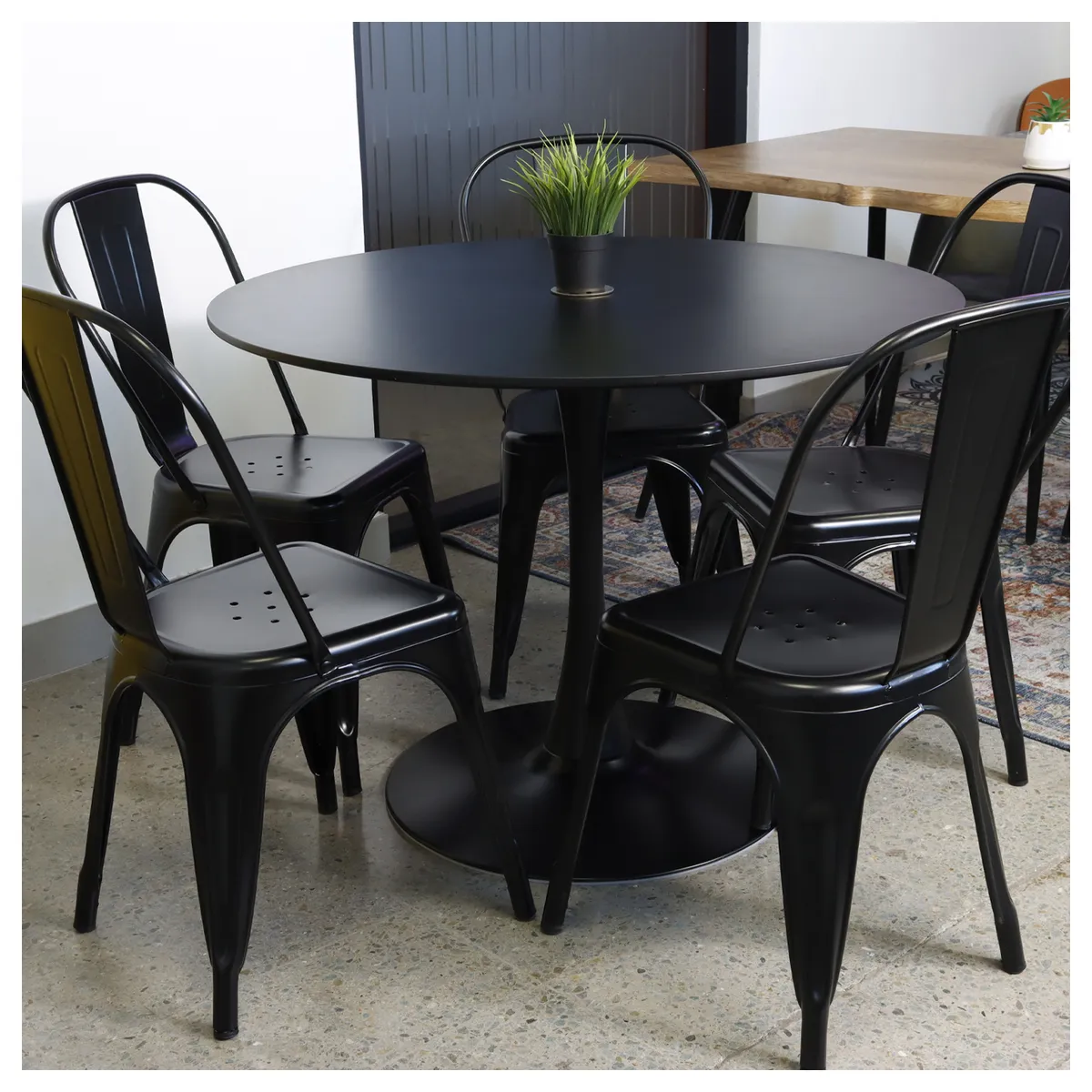 NOVAHUS - PACK DE 4 SILLA METAL TOLIX  NEGRO