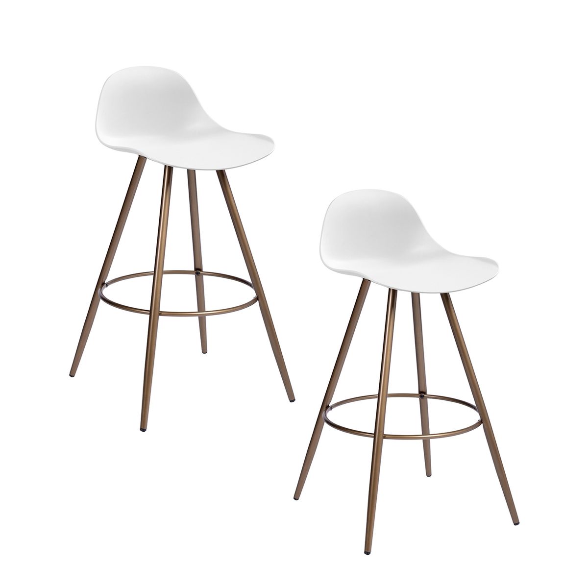NOVAHUS - Pack 2 Pisos de Bar Bistró con Reposapiés - Blanco