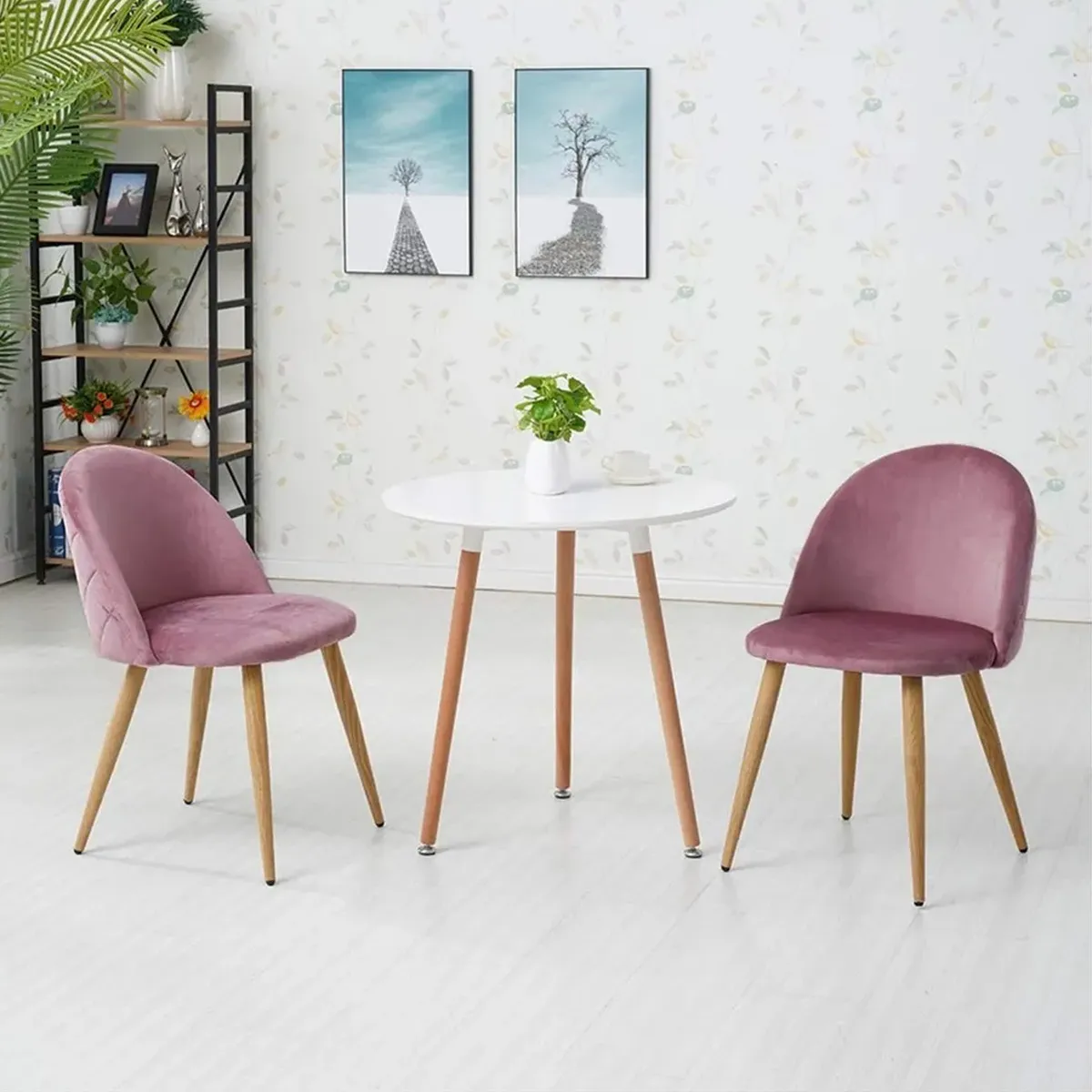 NOVAHUS - Pack de 4 Sitiales Velvet Rosa