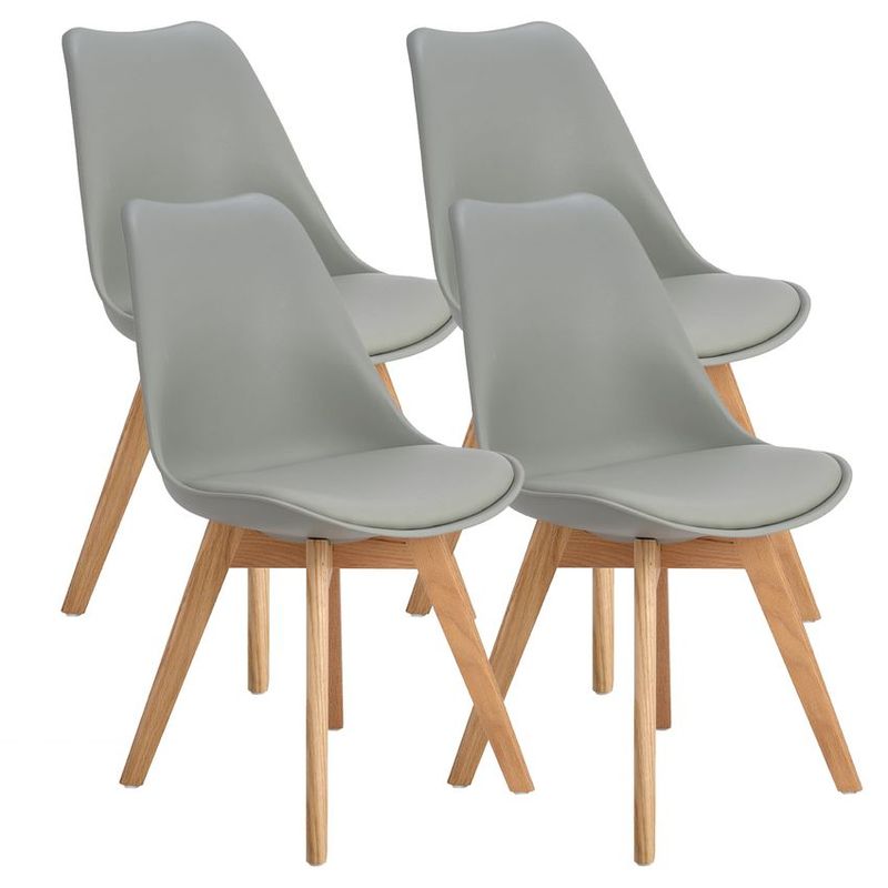 NOVAHUS - PACK DE 4 SILLA TULIP GRIS