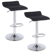 Pack de 2 Pisos de Bar Ajustables Negro