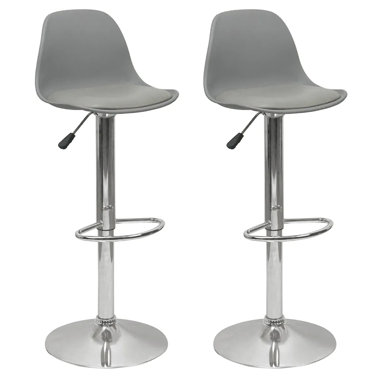 NOVAHUS - Pack 2 Silla Alta Bar Orlando T Gris