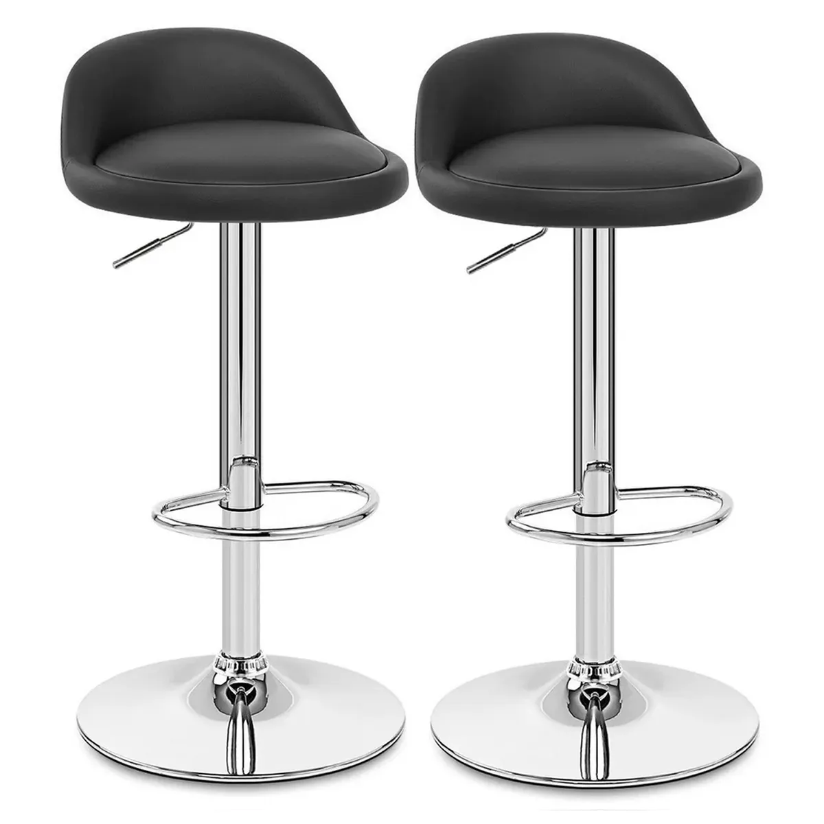 NOVAHUS - Pack 2 Silla Silla Bar Round Negro