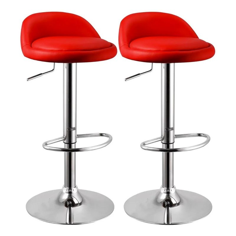 NOVAHUS - Pack 2 SILLA BAR ROUND / Rojo