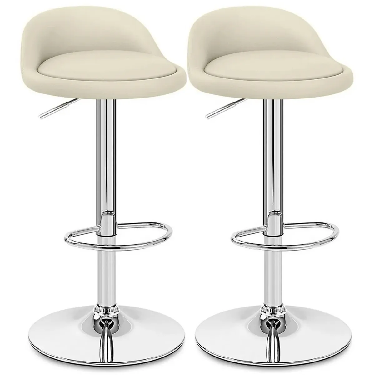 NOVAHUS - Pack 2 SILLA BAR ROUND / Beige