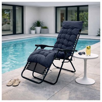 Imagen 2 del producto Reposera Plegable Con Acolchado Azul