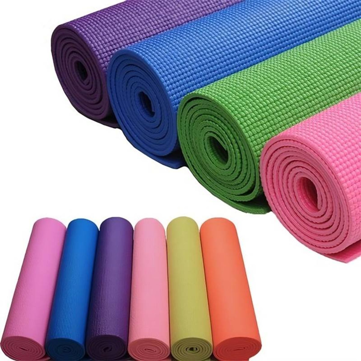 CRUSEC - Yoga Mat 6mm PVC 173cm x 61cm - Azul
