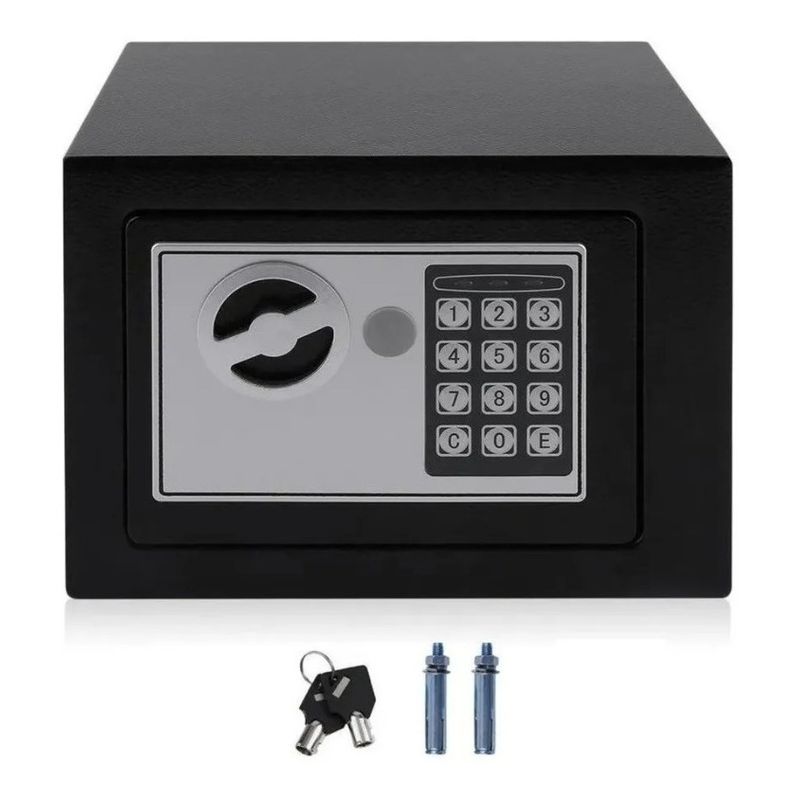 CRUSEC - Caja Seguridad Fuerte Digital Llave Teclado Numérico