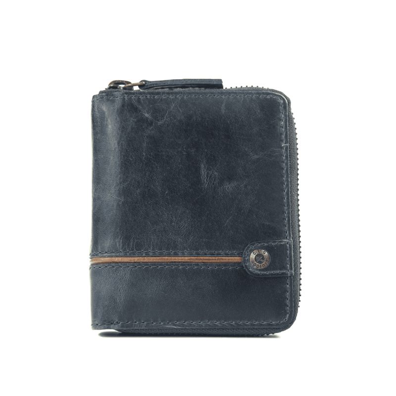 GINO RODINIS - Billetera Texas 1.160 Azul Oscuro/Marrón Gino Rodinis