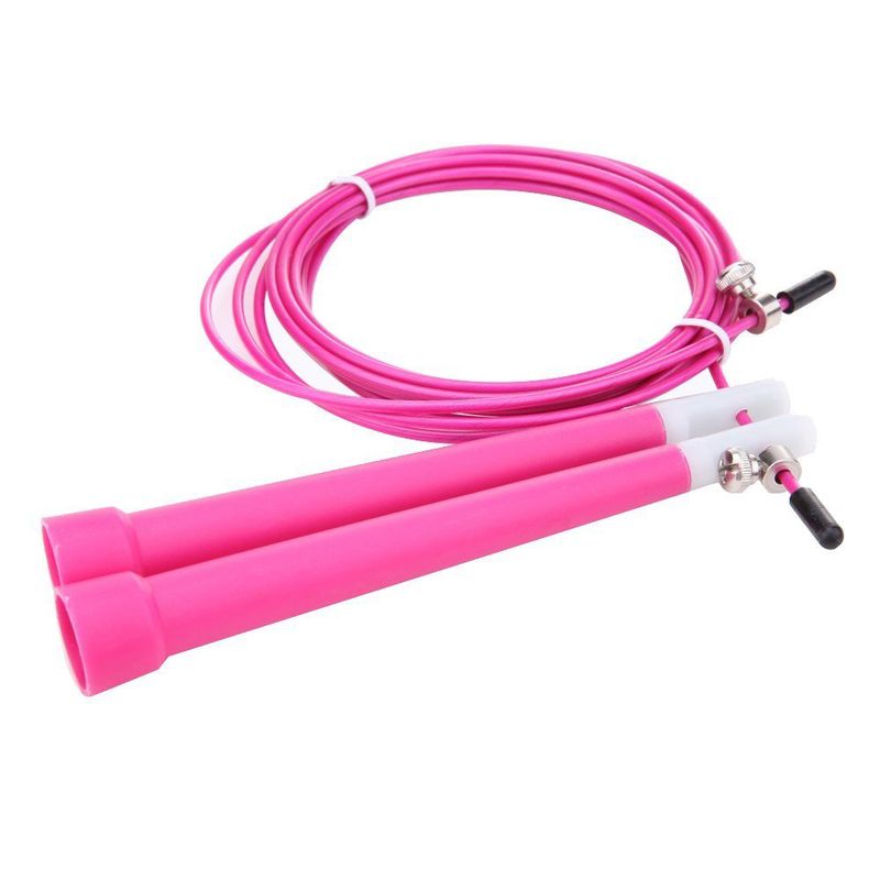 GENERICO - Cuerda Deportiva Metálica Para Saltar / Rosado