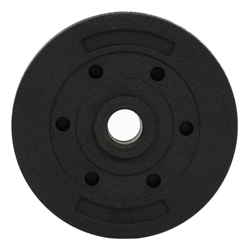 ATLETIS - Disco de Cemento 1 Kg para Barra PVC Negro