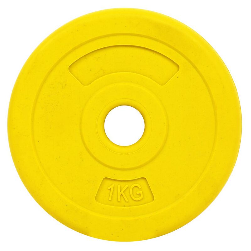 ATLETIS - Disco de Cemento 1 Kg para Barra PVC Amarillo