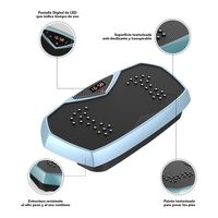 Plataforma Vibratoria Pro Con Pantalla Led Celeste