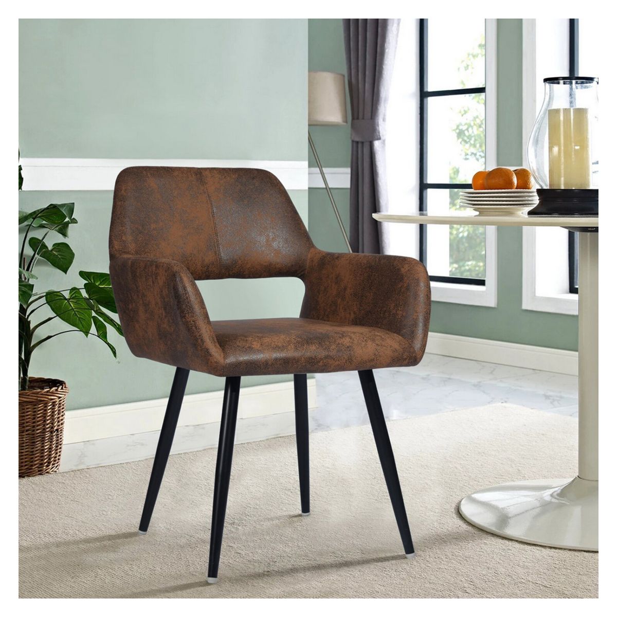 NOVAHUS - Pack 2 Silla Comedor Cromwell Café