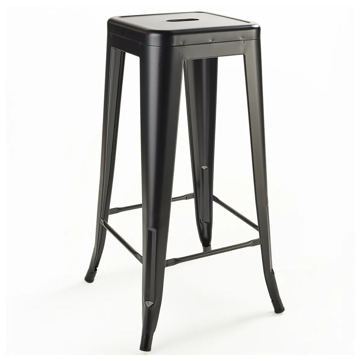 NOVAHUS - Piso de Bar Metal Tolix Negro