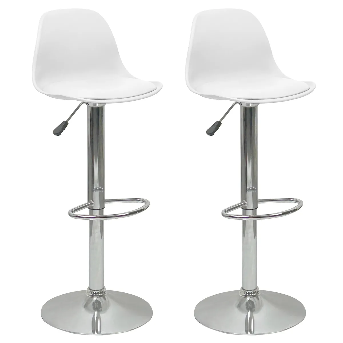 NOVAHUS - Pack 2 Silla Alta Bar Orlando T Blanco