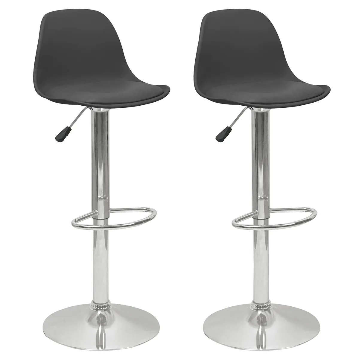 NOVAHUS - Pack 2 Silla Alta Bar Orlando T Negro