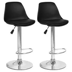 NOVAHUS - Pack 2 Silla Alta Bar Orlando T Negro