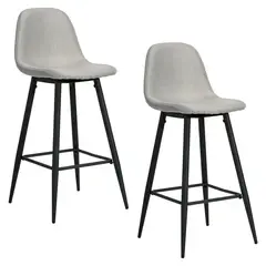 NOVAHUS - PACK 2 PISO DE BAR CHARLTON GRIS