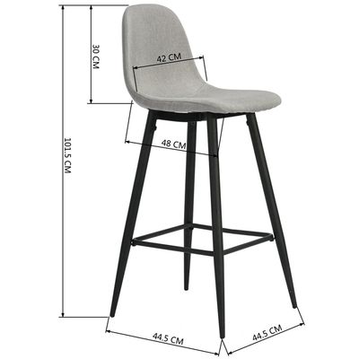 Imagen 2 del producto Pack 2 Pisos de Bar Charlton Gris