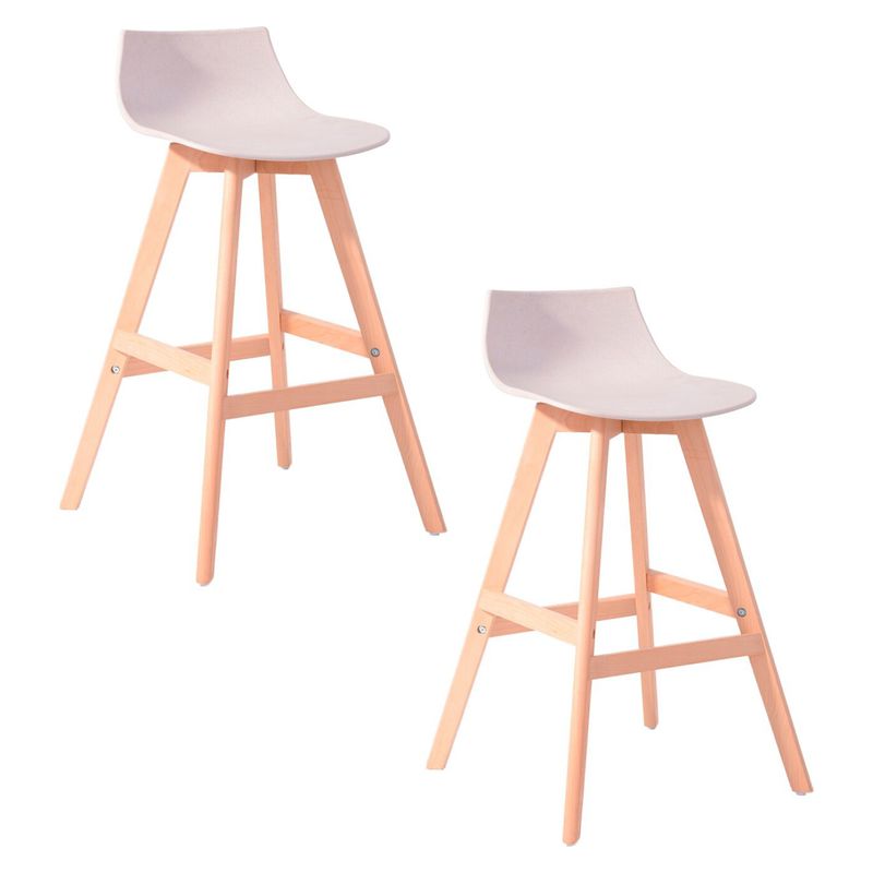 NOVAHUS - Pack 2 Pisos PP Taburete PP - Crema