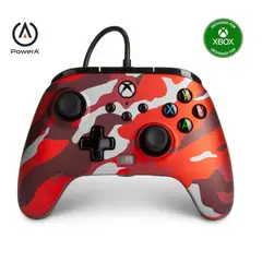 POWER A - Control Powera Enhanced Wired - Red Camo Xbox Sxs
