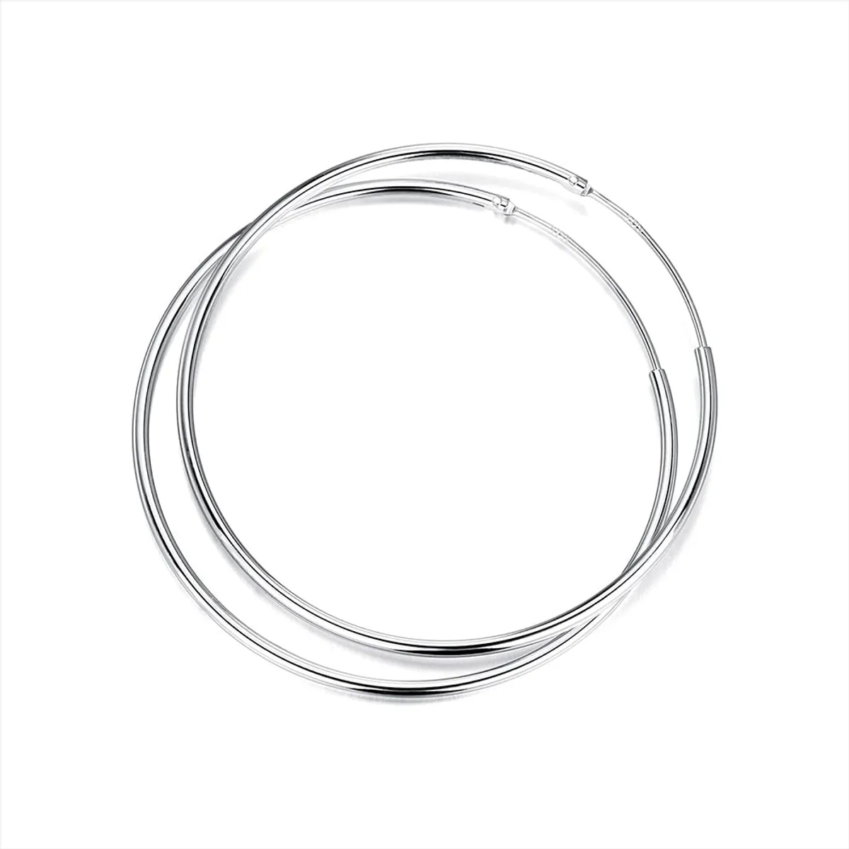 MABELITA - Aros De Plata 925 Argollas 50 mm