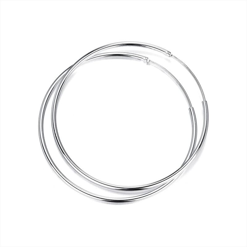 MABELITA - Aros De Plata 925 Argollas 50 mm