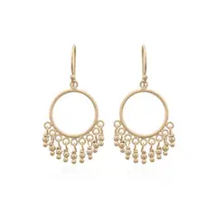 MABELITA - Aros De Plata Baño De Oro Chandelier