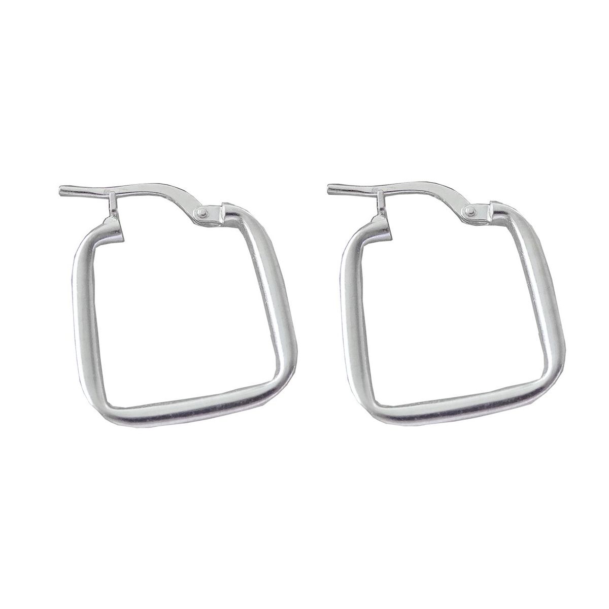 MABELITA - Aros De Plata 925 Argollas Cuadradas