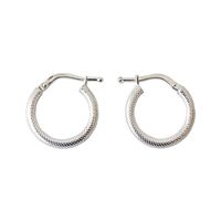 Argollas Satinadas 16 mm - Plata 925