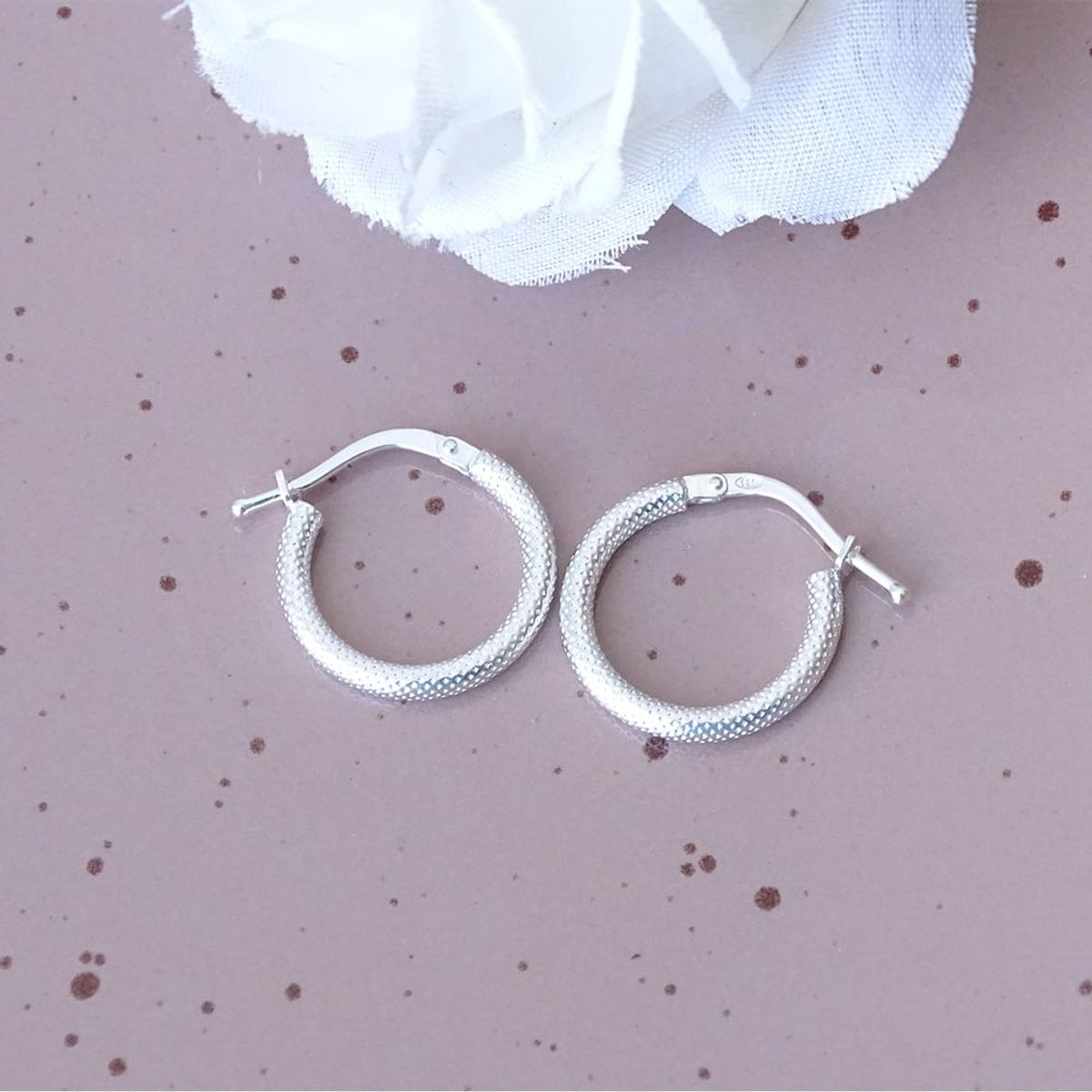 MABELITA - Argollas Satinadas 16 mm - Plata 925